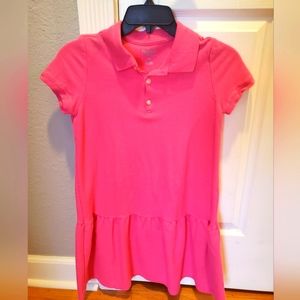 Girls Oshkosh Polo style Dress, Pink, Size 14